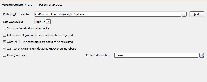 My Git Settings in PhpStorm