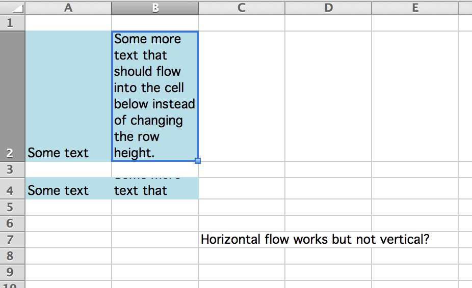 Illustration of how I would like Excel to flow.
