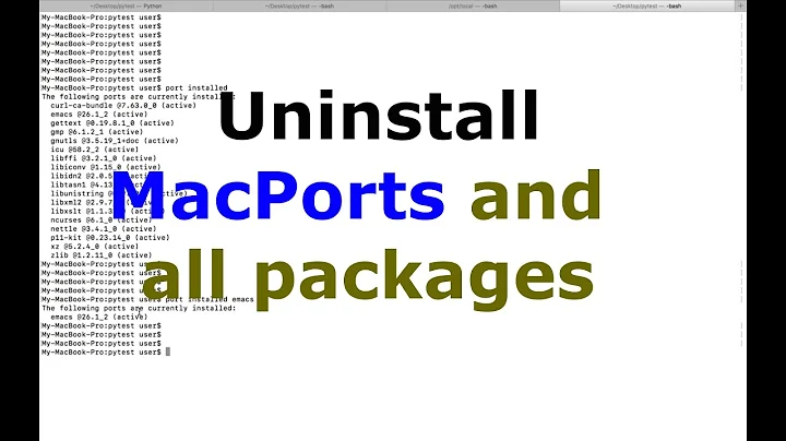 How to Uninstall MacPorts and all packages