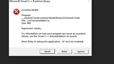 Adobe AI error Visual C++ Assertion failed-  line:460