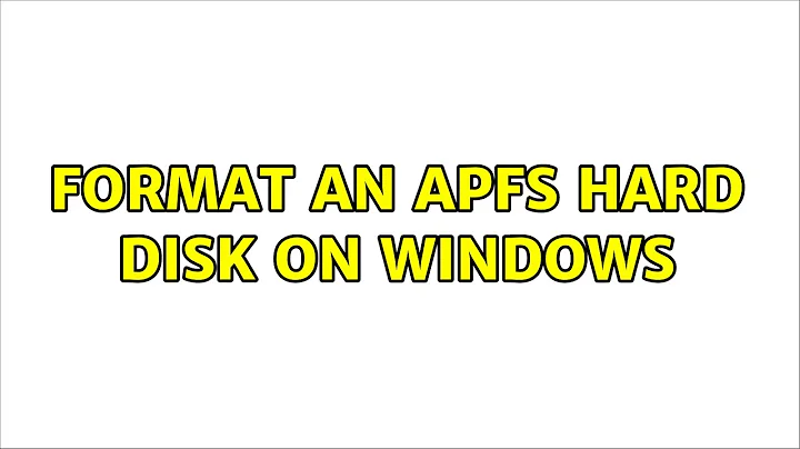 Format an APFS hard disk on Windows