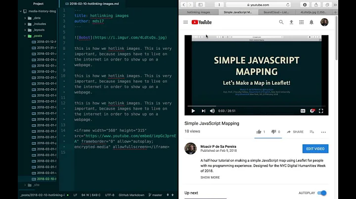 Using images, videos, and audio files in a Markdown post