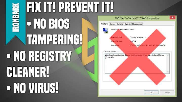 How to Fix and Prevent Nvidia Card Error Code 43 (Windows 10/8/7/Vista)