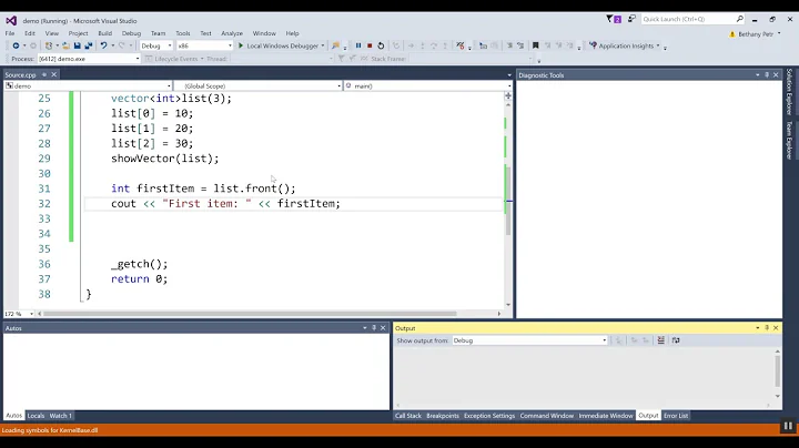 Vectors in C++: push_back, pop_back, front, back, assign