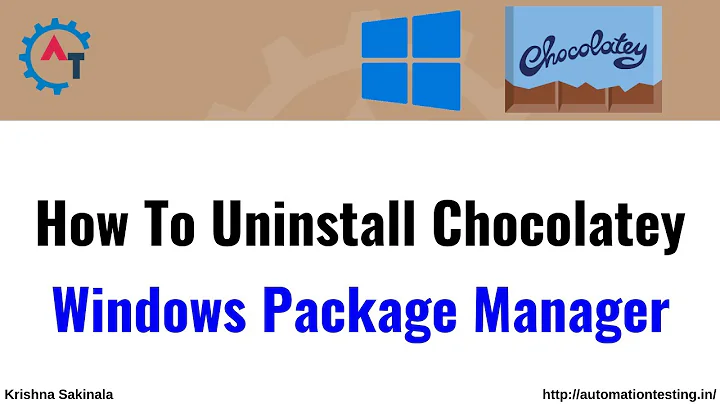 4. How to uninstall chocolatey from the machine || Chocolatey Windows Package Manager