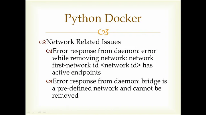 Docker Network Cleanup Issue - Error response from daemon: error while removing network