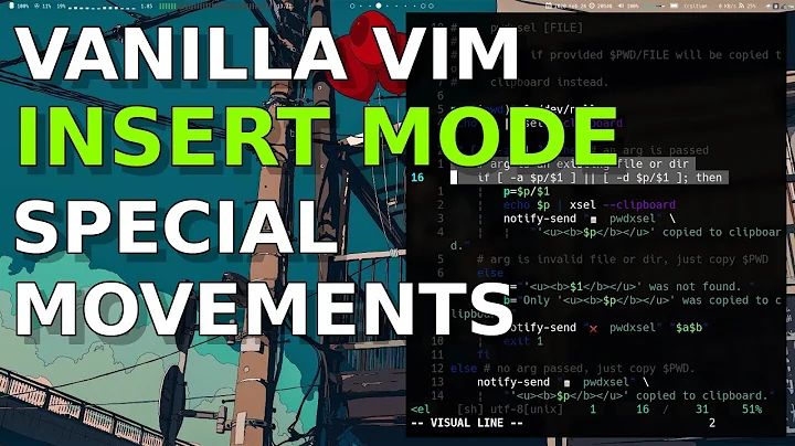 vim: Insert mode special movements