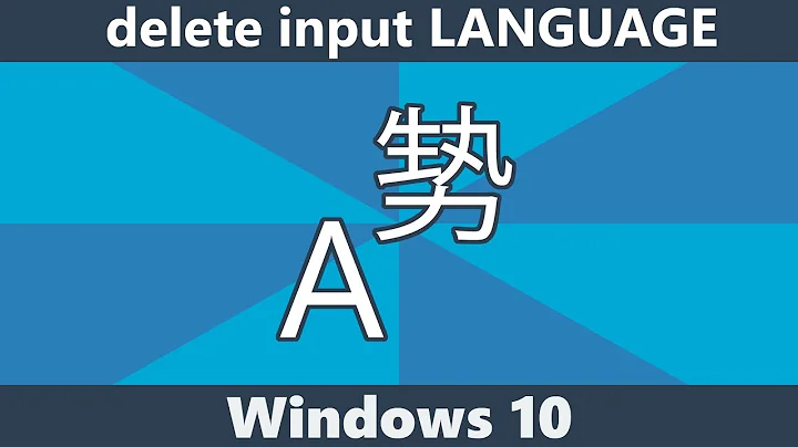 How to remove Windows 10 input language (1803 April Update)