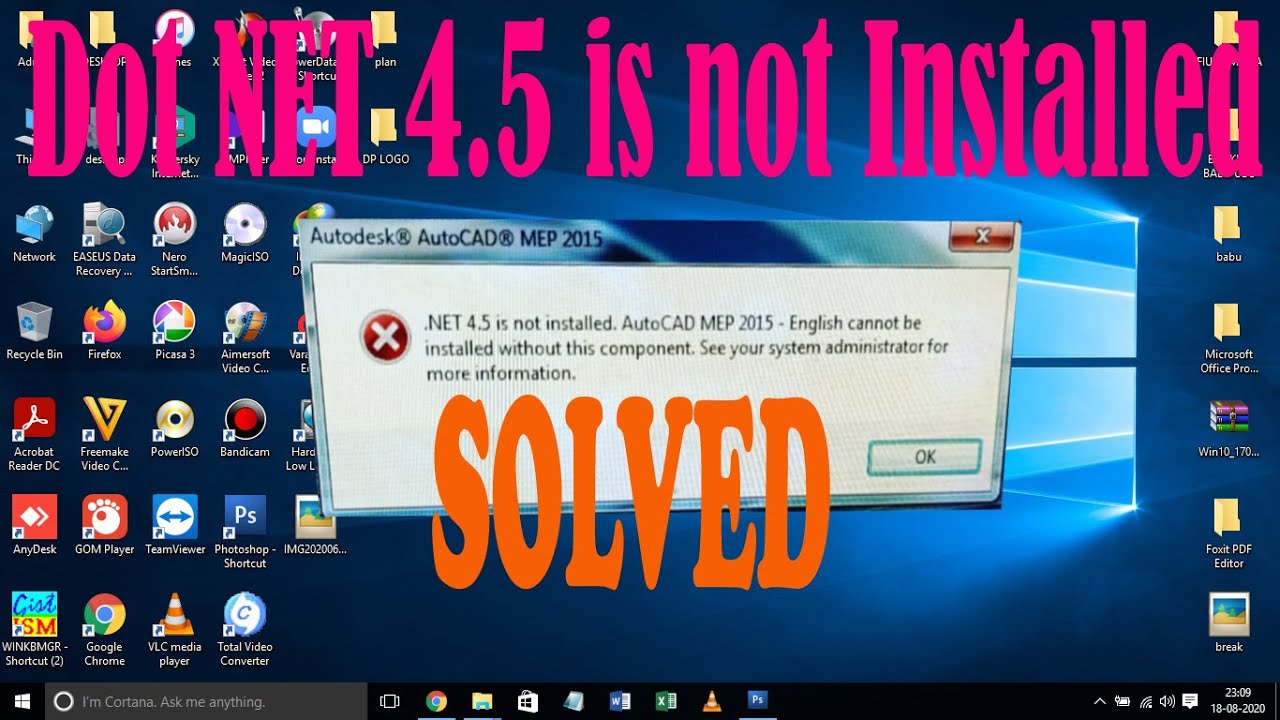 .NET 4.5  Framework 4.5 is not Installed Error.. Solved !!!! #FiluZMedia