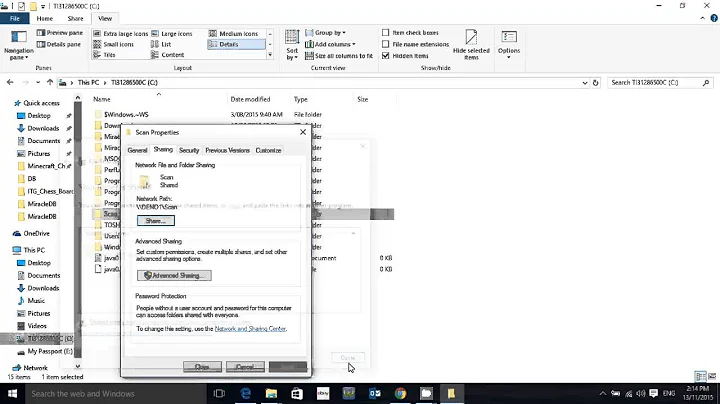 Scan to Folder without Username & Password