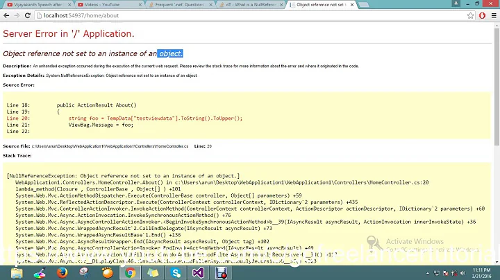 What is a NullReferenceException and how do I fix it?