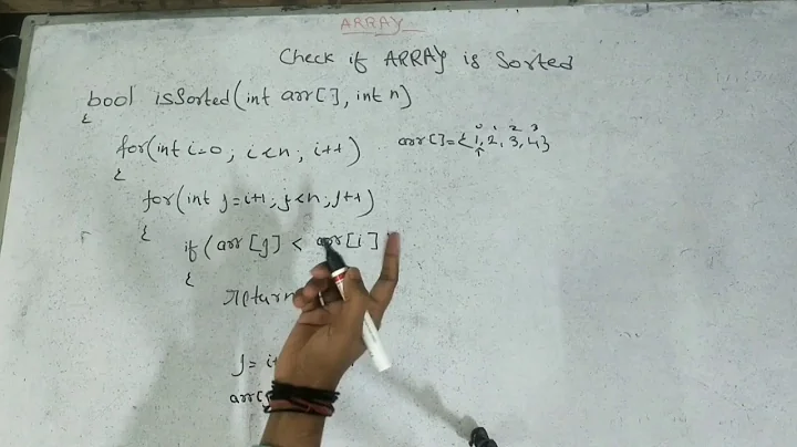 Check Array is Sorted or not