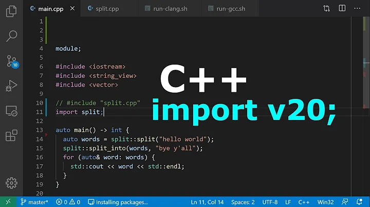 Demo: C++20 Modules