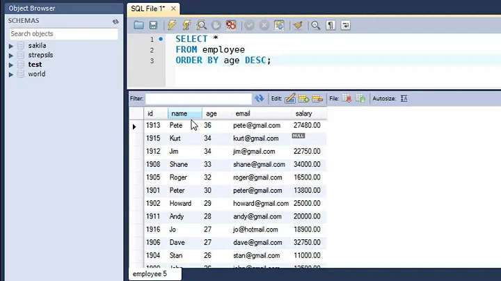 SQL Tutorial - 25: The ORDER BY Clause
