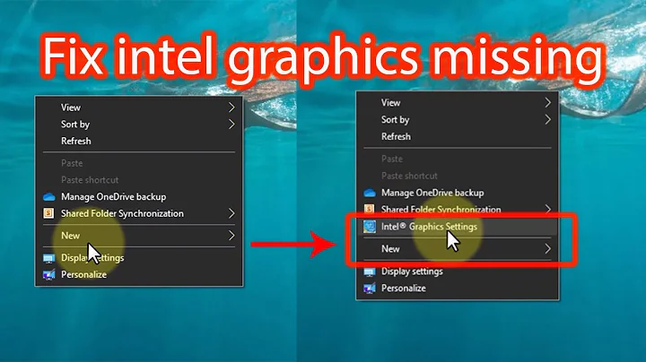 Fix no option for intel hd graphics control panel from right click on desktop