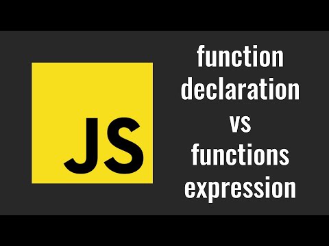 20. JavaScript functions. Functions Expression vs Function Declaration.
