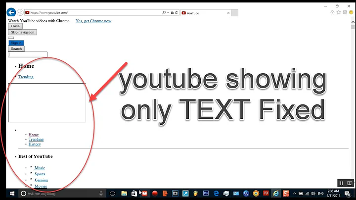 Youtube Won't Show Videos But  Only Text Windows 10 Fix For Google Chrome, IE, Firefox Etc