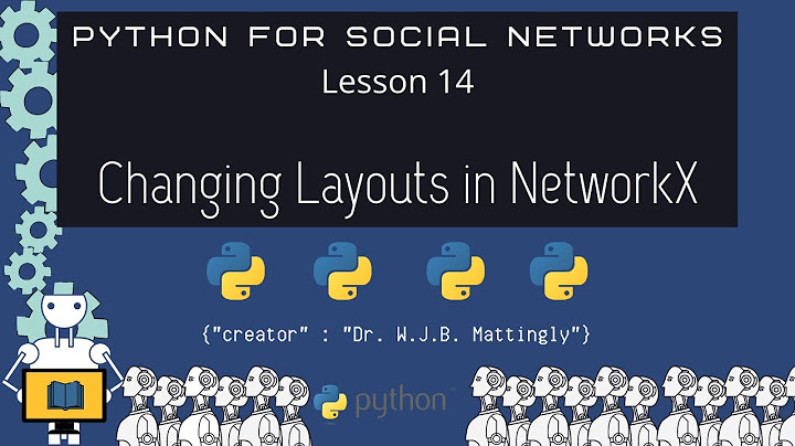 Python for Social Networks (14: Changing Layouts in Networkx)