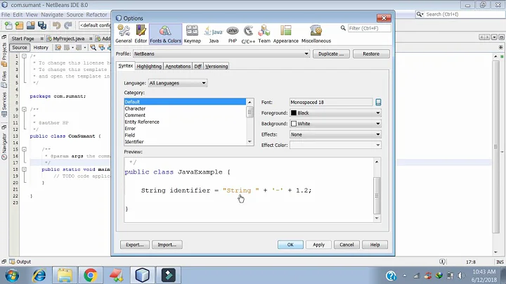 Netbeans - Change IDE Font Size