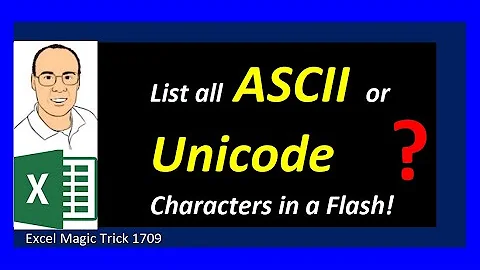 Amazing ASCII & Unicode Characters in Excel! Excel Magic Trick #1709