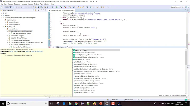 Unix For Testers - 44-  Check if File exist on unix or linux server using Jsch Java SSH library