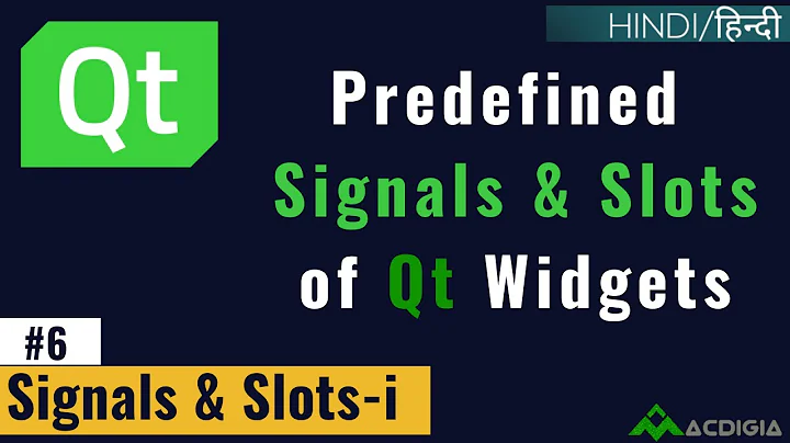 Signals and Slots(1)|How to use predefined Signals & Slots of Qt Widgets |(Qt C++ Tutorial #6)