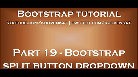 Bootstrap split button dropdown
