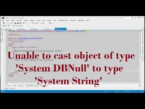 Unable to cast object of type 'System DBNull' to type 'System String'