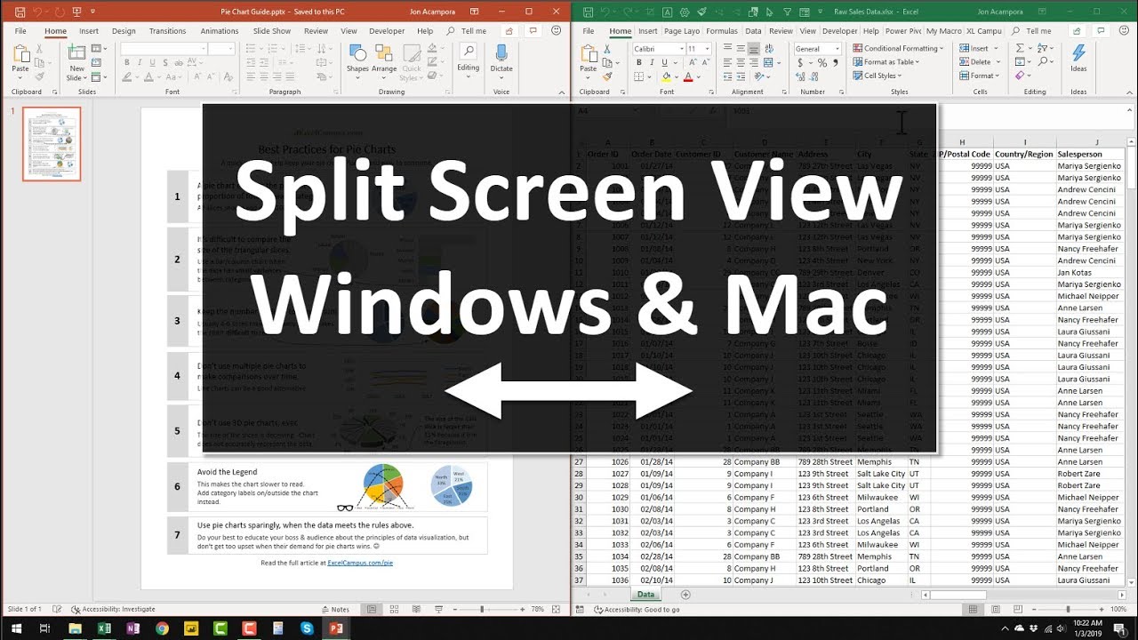 Working with Multiple Windows in Split View - Tips for Windows & Mac