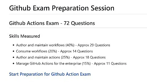 Github Action Exam Preparation