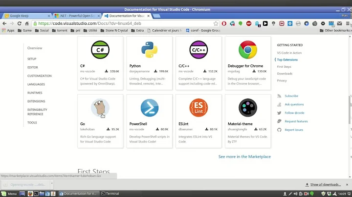Linux mint 17  -   install dot  net core