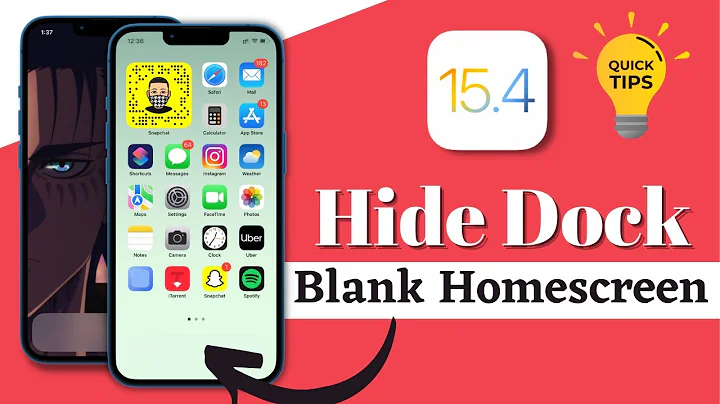 How To Hide Dock in iPhone📲- 2022 | Remove All Apps😱From Homescreen - iOS 15.4