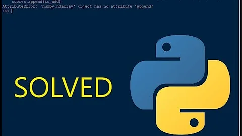 AttributeError: 'numpy.ndarray' object has no attribute 'append'