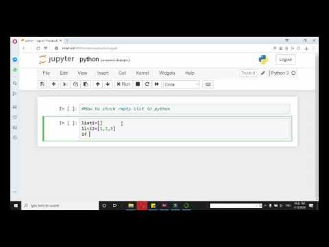 How to check an empty list in python | python tutorials