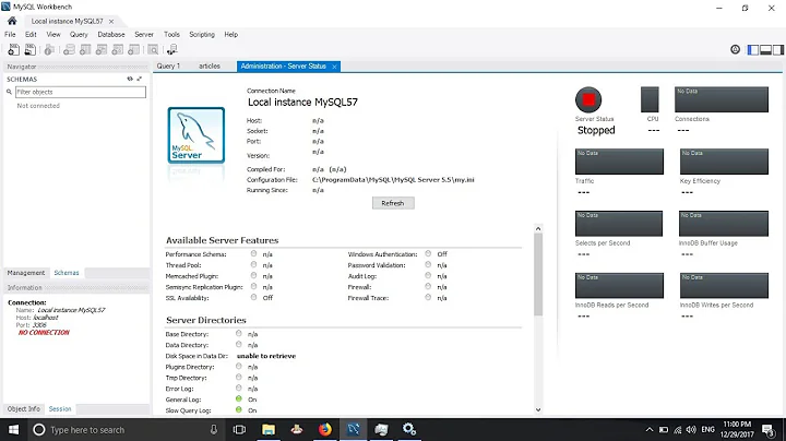 Can't connect to mysql server [solution] error 2003,  'localhost'(10061) from MySQL Workbench