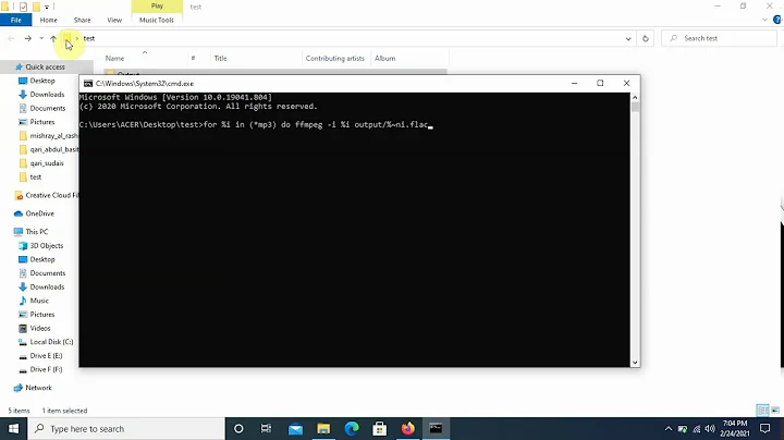 FFmpeg convert multiple audio files at once to other file format.