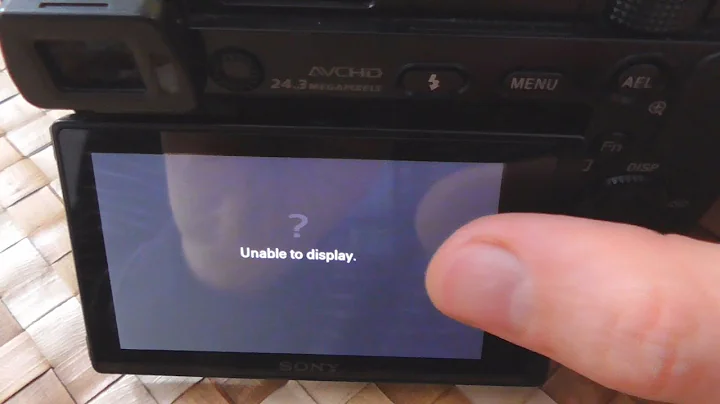 A6000: "Unable to display" error in Preview mode