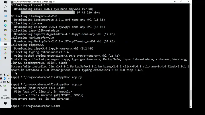 NameError: name 'os' is not defined