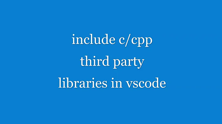 Include c/cpp third party libraries in Vscode(windows) Msys2-Gcc