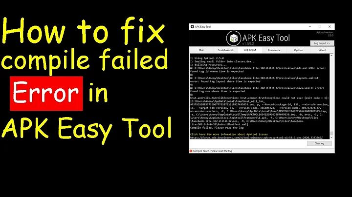 How to fix APK EASY TOOL compile failed error | nethunterlovers | 2022