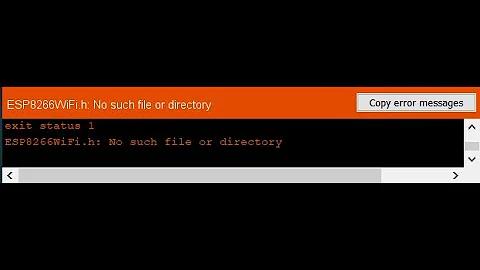 error  ESP8266WiFi No such file or directory or install communication by Inventive Lab