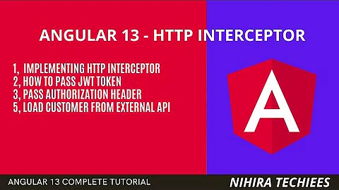 How to pass JWT Token authorization header in angular using httpinterceptor | angular 13 tutorial#26