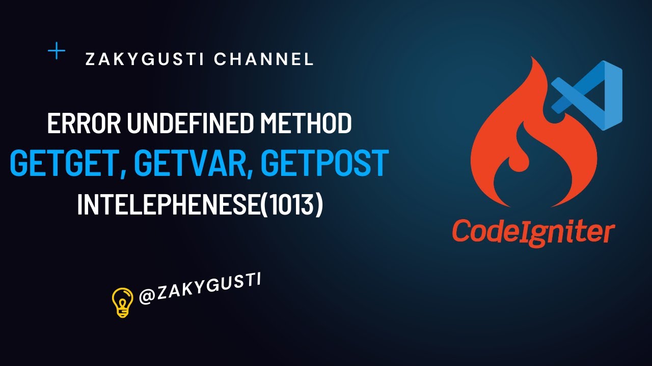 Error Undefined method 'getGet, getVar, getPost'. intelephenese(1013)