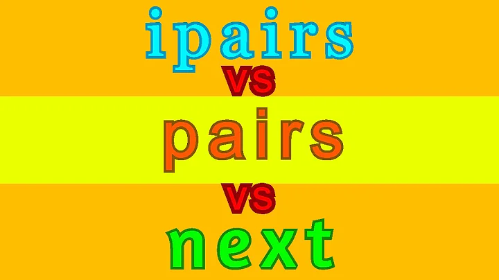 ipairs vs pairs vs next - Roblox Scripting Tutorial