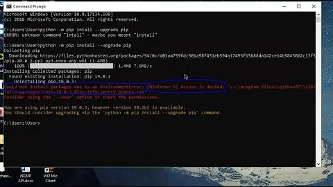 How To Fix Python "Could not packages due to an Environment: [WinError 5] Access is denied:"