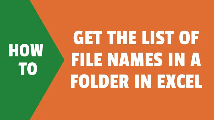 How to Get the List of File Names in a Folder in Excel (without VBA)