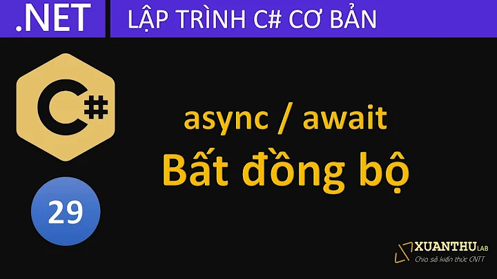 CS29 - Lập trình bất đồng bộ Asynchronous,  tạo phương thức asynchronous với async/await và task C#