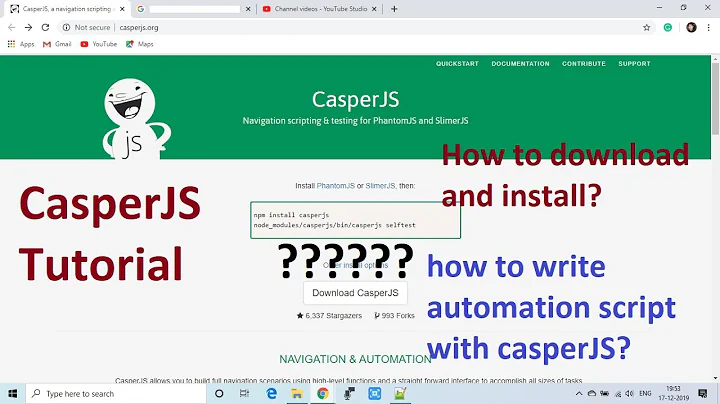 CasperJS Introduction - How to install and create WEB automation script?