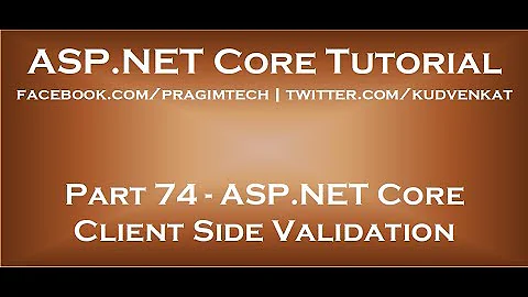 ASP NET Core client side validation