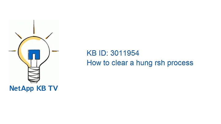 How to clear a hung rsh process